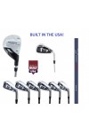 AGXGOLF LADIES MAGNUM GRAPHITE IRON SET #3 HYBRID + 6-9 IRONS + PITCHING WEDGE; PETITE, REGULAR & TALL LENGTHS: BUILT IN THE USA !